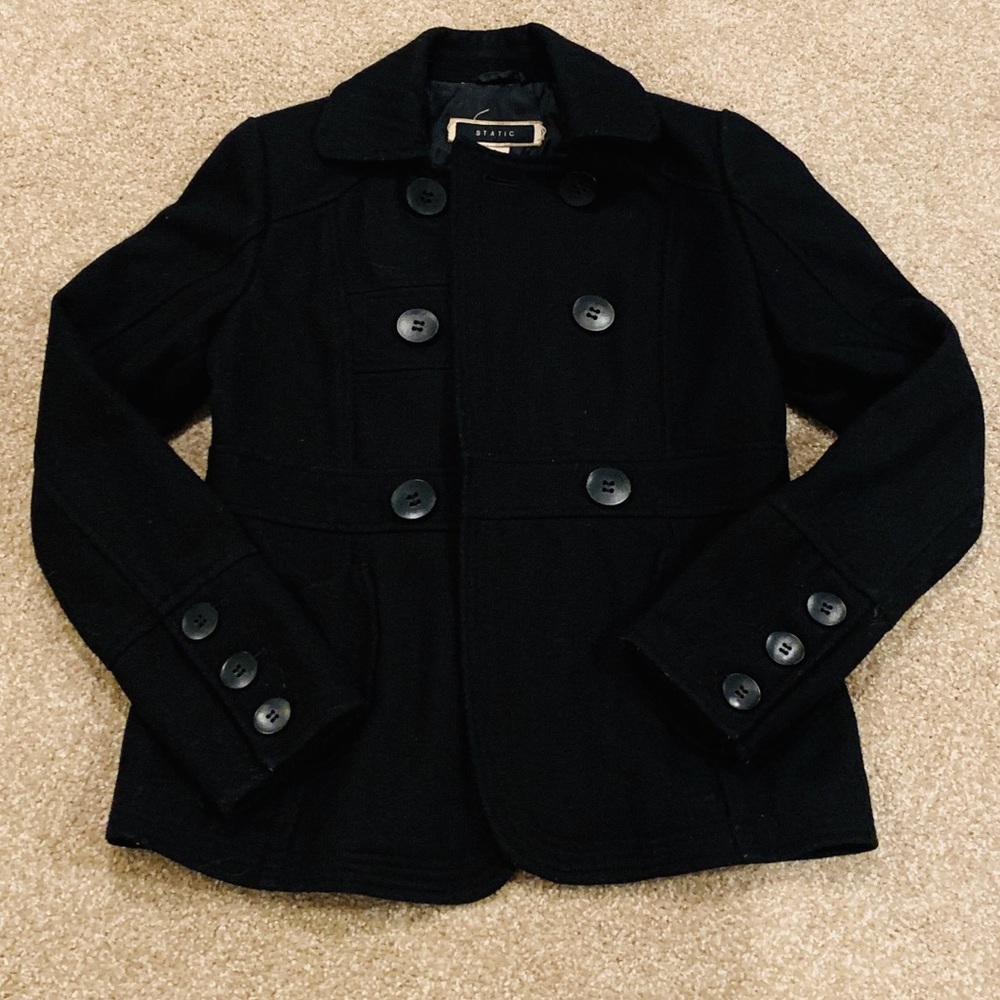 Static Black Peacoat